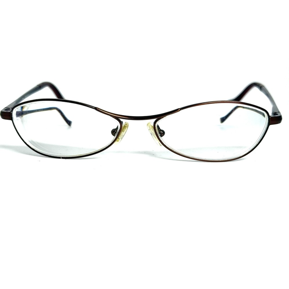 Lucky Brand Fiona Eyeglass Frames Brown Violet Oval Metal Glasses 48-17-135